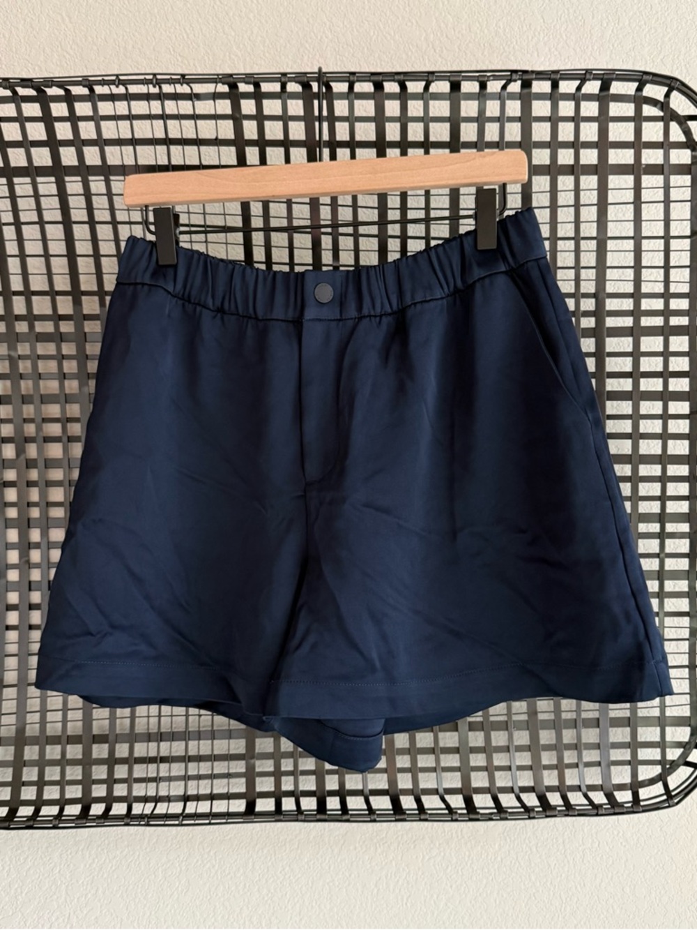 Varley Navy Athletic Skort with Snap Waist